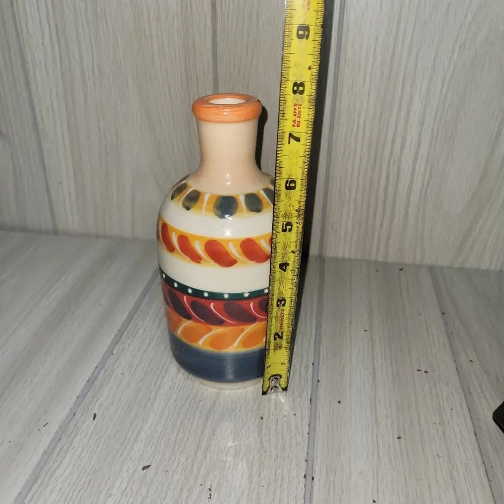 Vtg Pedraza Colorful Ceramic Vase Art Pottery Spain 8